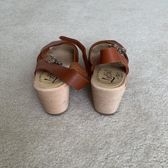 Lotta from Stockholm Swedish Clog in Crossover Tan Leather Natural Sole 39 - Picture 4 of 6